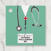 Doctor Medical School Afstuderen Bedankjes Labels (Voorkant)