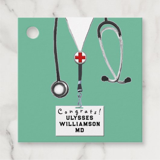 Doctor Medical School Afstuderen Bedankjes Labels (Voorkant)