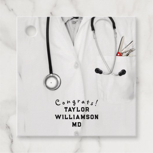 Doctor Medical School Afstuderen Bedankjes Labels (Voorkant)