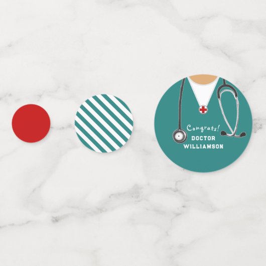 Doctor Medical School Afstuderen Confetti (Achterkanten)