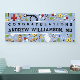 Doctor Medical School Afstuderen Congrats Banner