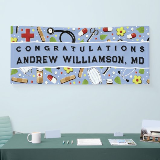 Doctor Medical School Afstuderen Congrats Banner (Beurs)