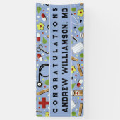 Doctor Medical School Afstuderen Congrats Banner (Verticaal)
