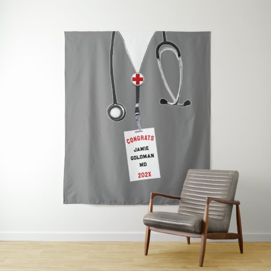 Doctor Medical School Afstuderen Congrats Wandkleed (In situ)