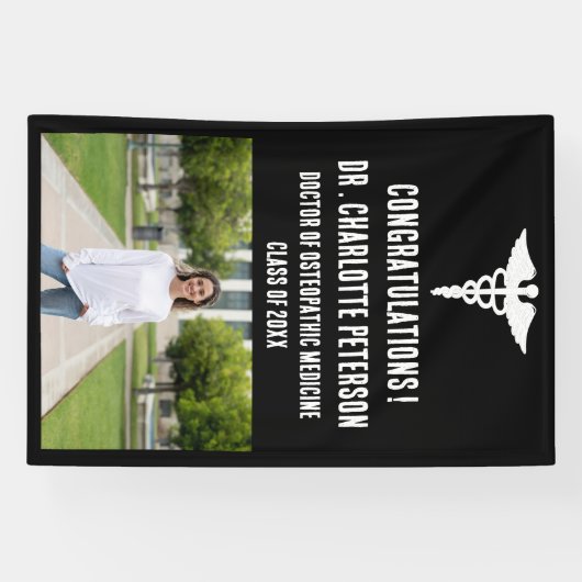 Doctor Medical School Afstuderen Foto Spandoek (Horizontaal)