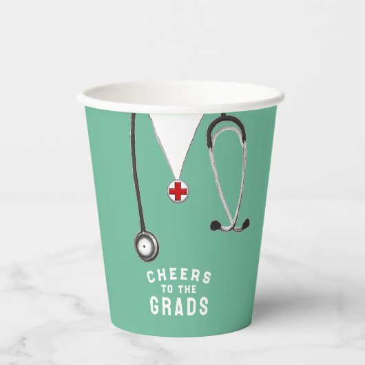 Doctor Medical School Afstuderen Papieren Bekers (Voorkant)