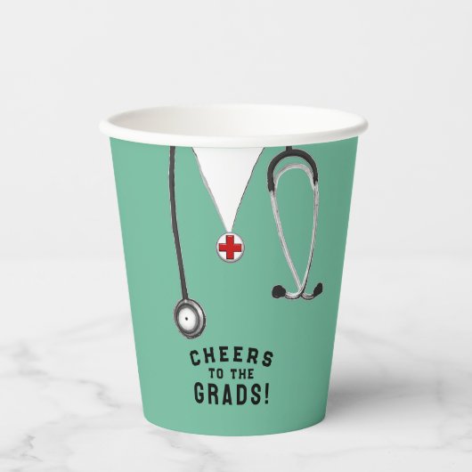 Doctor Medical School Afstuderen Papieren Bekers (Voorkant)