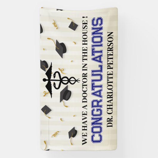 Doctor Medical School Afstuderen Spandoek (Verticaal)