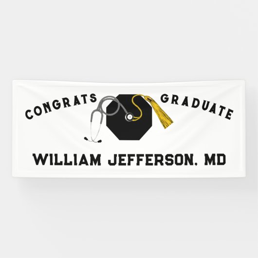 Doctor Medical School Afstuderen Spandoek (Horizontaal)
