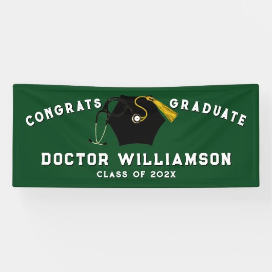 Doctor Medical School Afstuderen Spandoek (Horizontaal)