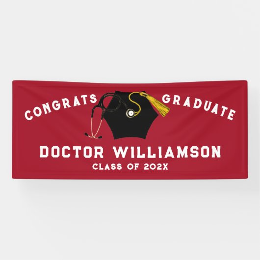 Doctor Medical School Afstuderen Spandoek (Horizontaal)