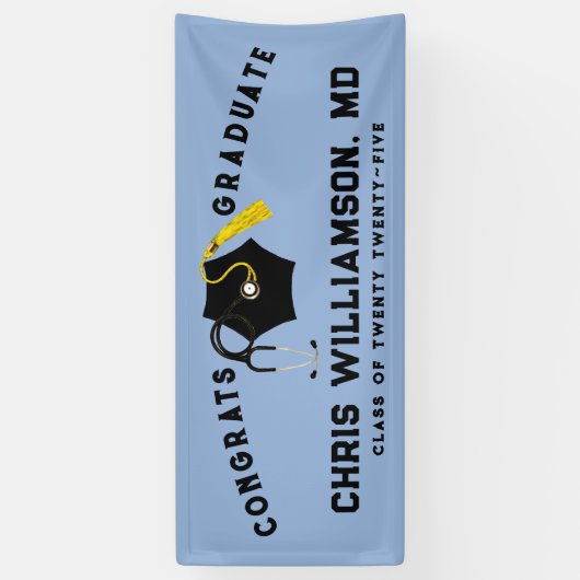 Doctor Medical School Afstuderen Spandoek (Verticaal)