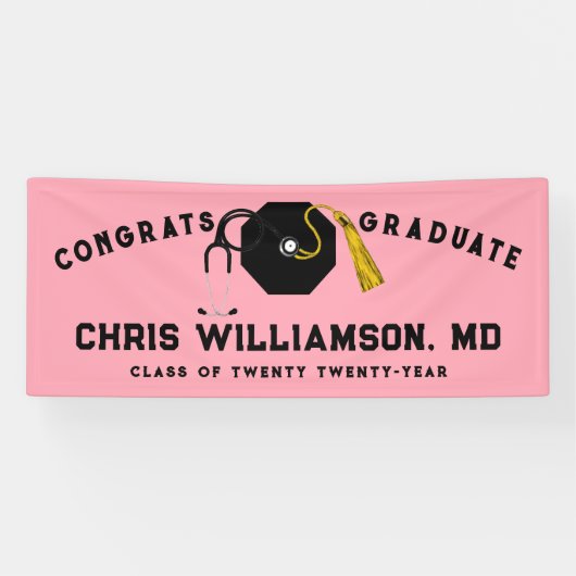 Doctor Medical School Afstuderen Spandoek (Horizontaal)