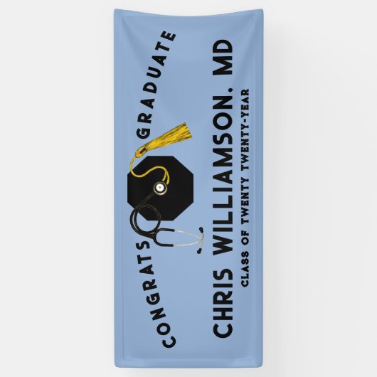 Doctor Medical School Afstuderen Spandoek (Verticaal)