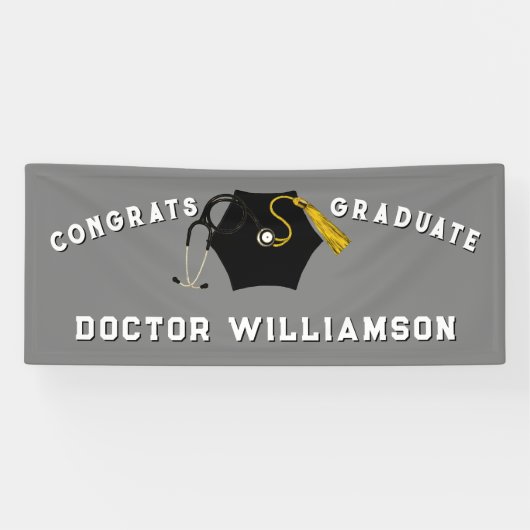 Doctor Medical School Afstuderen Spandoek (Horizontaal)