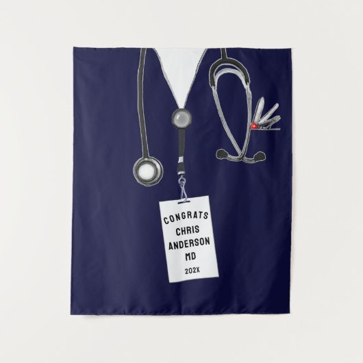 Doctor Medical School Afstuderen Wandkleed (Voorkant)