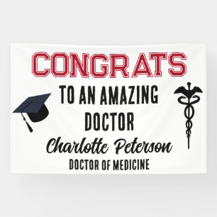 Doctor Medical School Congrats Afstuderen Spandoek