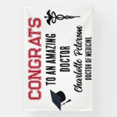 Doctor Medical School Congrats Afstuderen Spandoek (Verticaal)