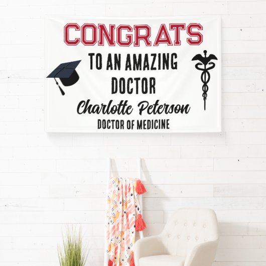Doctor Medical School Congrats Afstuderen Spandoek (Insitu)