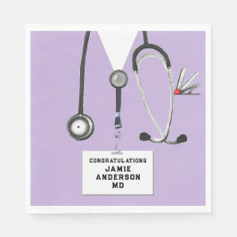 Doctor Medical School Graduation Party Napkins Servet