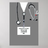 Doctor Medical School Graduation Party Poster (Voorkant)