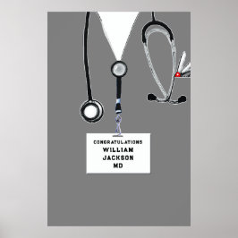 Doctor Medical School Graduation Party Poster