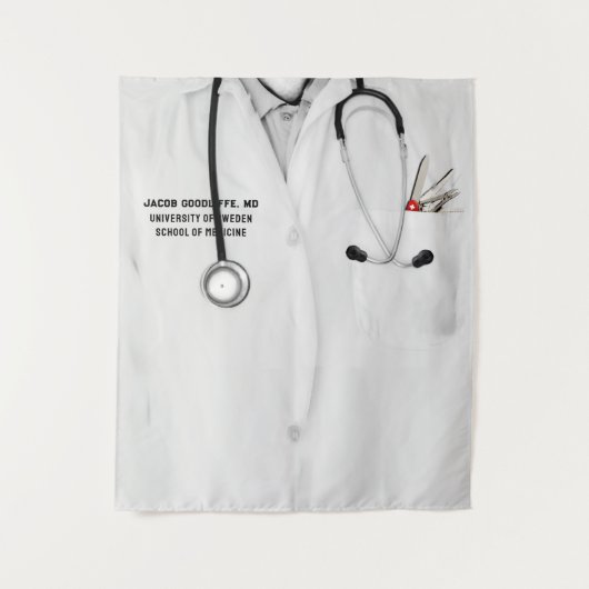 Doctor Medical School Graduation Party Wandkleed (Voorkant)