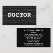 Doctor Medical Words Visitekaartje (Voorkant / Achterkant)
