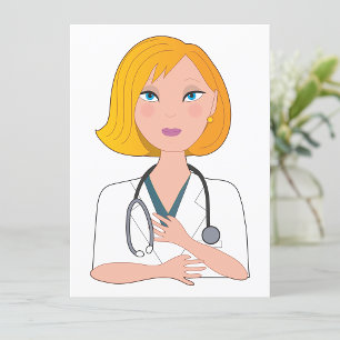 Doctor met een stehoscoop-uitvindingen kaart