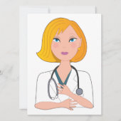 Doctor met een stehoscoop-uitvindingen kaart (Voorkant)