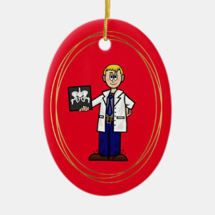 Doctor met Hip X-ray kerstversiering Keramisch Ornament
