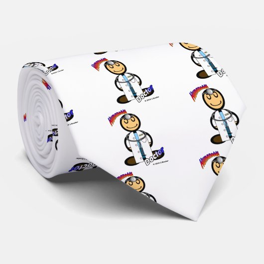 Doctor (met logo's) stropdas (Opgerold)