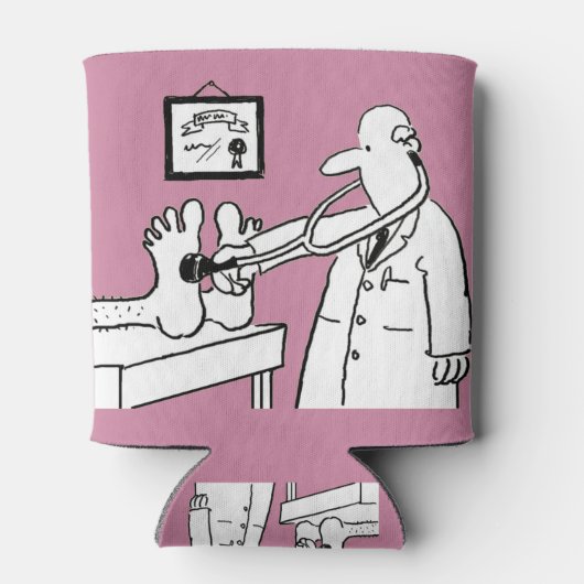 Doctor met Stethoscoop controlefunctie Blikjeskoeler (Achterkant)