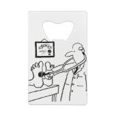Doctor met Stethoscoop controlefunctie Creditkaart Flessenopener (Achterkant)