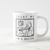 Doctor met Stethoscoop controlefunctie Grote Koffiekop (Rechts)