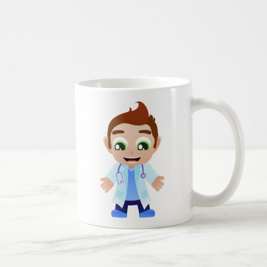 Doctor met stethoscoop koffiemok (Rechts)