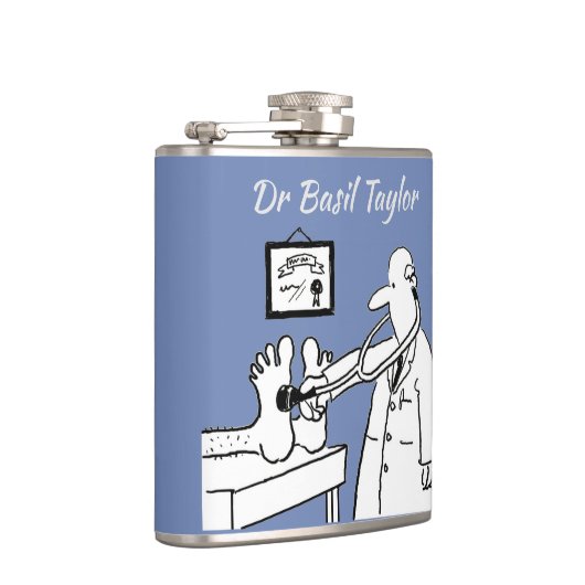 Doctor met Stethoscoop test Feet patiënt Heupfles (Rechts)