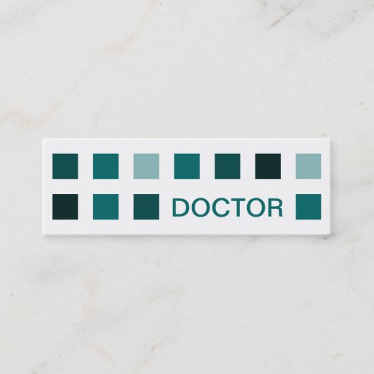 DOCTOR (moskeesvierkantjes) Mini Visitekaartje (Voorkant)