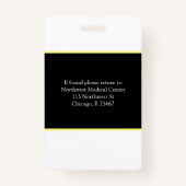 Doctor Naam Fotobadge Scanner Code Badge (Achterkant)