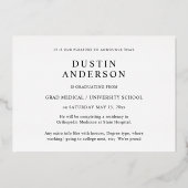 Doctor Name 6 Foto Afstuderen Folie Aankondiging (Achterkant)