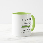 DOCTOR [Name] Loading Green & White Mok (Voorkant rechts)