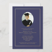 Doctor Navy Blue Medical School Foto Afstuderen Kaart (Voorkant)