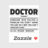 Doctor Noun Cool Physician Worker Sarcastisch Geze Sticker (Vel)
