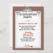 Doctor Nurse Brown Clipboard Graduparty Kaart (Voorkant)