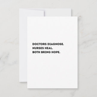 Doctor & Nurse Definition Card – Heartfelt  Bedankkaart