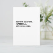 Doctor & Nurse Definition Card – Heartfelt  Bedankkaart (Staand voorkant)