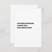 Doctor & Nurse Definition Card – Heartfelt  Bedankkaart (Voorkant / Achterkant)