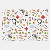 Doctor Nurse Gift Wrapping Paper Sheets (Voorkant)