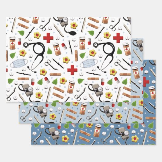 Doctor Nurse Gift Wrapping Paper Sheets (Set)