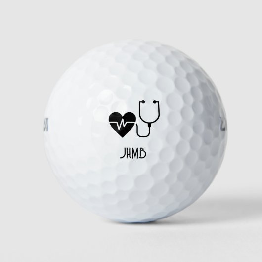 Doctor Nurse Medical  Monogram Art Golfballen (Voorkant)